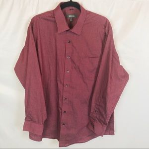 Kenneth Cole Men’s Casual Dress Shirt Red XL